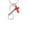 Red, variant on Daughter Infinity Sign - White Crystal Cross Sophia Necklace, 18" 1"