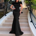 thumbnail image 2 of AURA Womens Plus Size Off Shoulder Fishtail Maxi Dress Elegant Evening Bodycon Long Dress High Waist Formal Dress Bigsize, 2 of 5