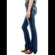 thumbnail image 2 of Jeans de Corte Acampanado con Curvas para Mujer, Tiro Medio, Elásticos Instantáneos, Junior Incluidas. Azul Oscuro S, 2 of 6
