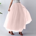 thumbnail image 2 of XIAONU Women Solid Color Tulle Maxi Skirt High Waist Flowy A-Line Gown Wedding Bridesmaid Wear Skirts, 2 of 4