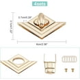 thumbnail image 3 of 1 box reg Alloy bag Twist Lock Clasps Handbags Turn Lock with Iron Screws and Shim Triangle Light golden 3.1x0.6x0.7cm Hole: 3.2mm 4sets/box, 3 of 5