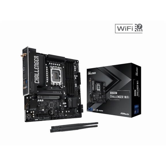 ASRock MB B860M Challenger WiFi LGA 1851 Intel B860 SATA 6Gb/s DDR5 Micro ATX Motherboard