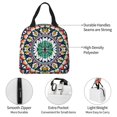thumbnail image 4 of KLL Colorful With Blue Oriental Print Insulated Lunch Bag Women, Reusable Cute Tote Lunch Box for Adult & Men, Leakproof Cooler Lunch Bags for Work Office Travel Picnic, 4 of 6