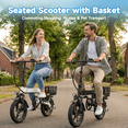 thumbnail image 6 of BroPath Electric Bike for Adults, Ebike, Electric Bicycle with 432WH Battery,14" Folding Ebike, 18MPH,20+ Miles(MAX),500W Motor,Multi-Shock Absorbers,UL2849,Commuting Mini E Bikes, 6 of 10