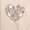 thumbnail image 3 of Instant Message - Book Heart - Women's Lightweight French Terry Long Sleeve Shirt, 3 of 6