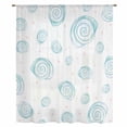 thumbnail image 2 of Turquoise Conch Coastal Sheer Curtains 54 Inches Long, Nautical Summer Beach Ocean Sea Light Filering Curtains, Breathable Simi Curtain Privacy Drapes for Kitchen Bathroom Small Window Treatment, 2 of 9