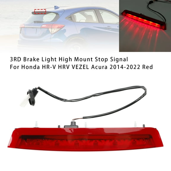 3RD Brake Light High Mount Stop Signal For Honda HR-V HRV VEZEL Acura 14-22 Red