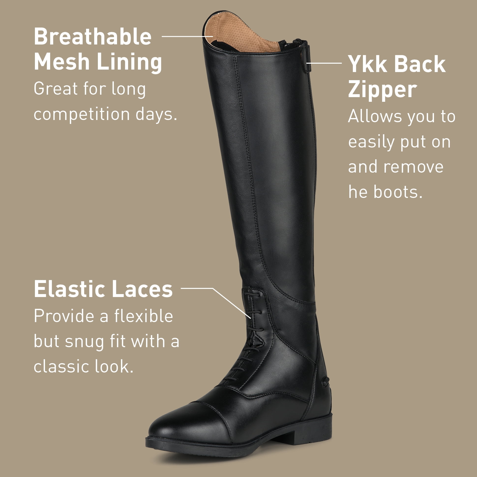 HORZE Rover Women s Synthetic Leather Classic Tall Field Riding