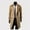 Khaki, variant on Honeeladyy Mens Wool Blend Long Coat, Notched Collar Single Breasted Overcoat Winter Warm Business Trench Coat for Work Black L
