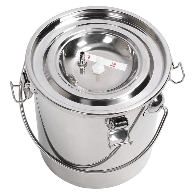 Ordeñadora De Cabras, Bomba De Ordeño Eléctrica, Pulsación De Vacío Portátil Para Vacas Y Cabras, Capacidad 5L Acero Inoxidable Con Silicona Y PVC
