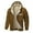 Khaki, variant on Mens Winter Jackets Cozy Thickened Solid Color Hooded Jacket Long Sleeve Heavyweight Outerwear Zip Up Warm Coat Heavy Jacket Comfortable Loose Fit Fall Winter Mens Coats And Jackets