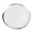 thumbnail image 1 of Bandeja de servir, organizador de baño, redondo, de acero inoxidable, 28 cm (11 pulgadas), decorativo Plata, 1 of 9