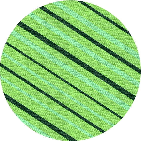 Ahgly Company Indoor Round Patterned Emerald Green Area Rugs, 7' Round