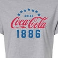 thumbnail image 3 of Coca-Cola - Star Circle - Juniors Cropped Cotton Blend T-Shirt, 3 of 5