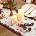 thumbnail image 4 of Christmas Table Runner - Xmas Tree Snowflakes Pine Needles Winter Holiday Decorative Farmhouse Table Decorations for Kitchen Dinning, Indoor Outdoor Dinner Party Decor 13x72 Inch, 4 of 6