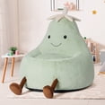 thumbnail image 6 of LIFERECORD 24" Children's Bean Bag Chair, Kids Filled Toddler Bean Bag Sofa Padded Bean Bag Chair for Boys & Girls, Cute Eggplant, Green, 6 of 9