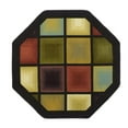 thumbnail image 1 of Madison Industries OPT-54X54-BN 54 x 54 in. Optic Square Octagon Accent Rug - Brown, 1 of 1