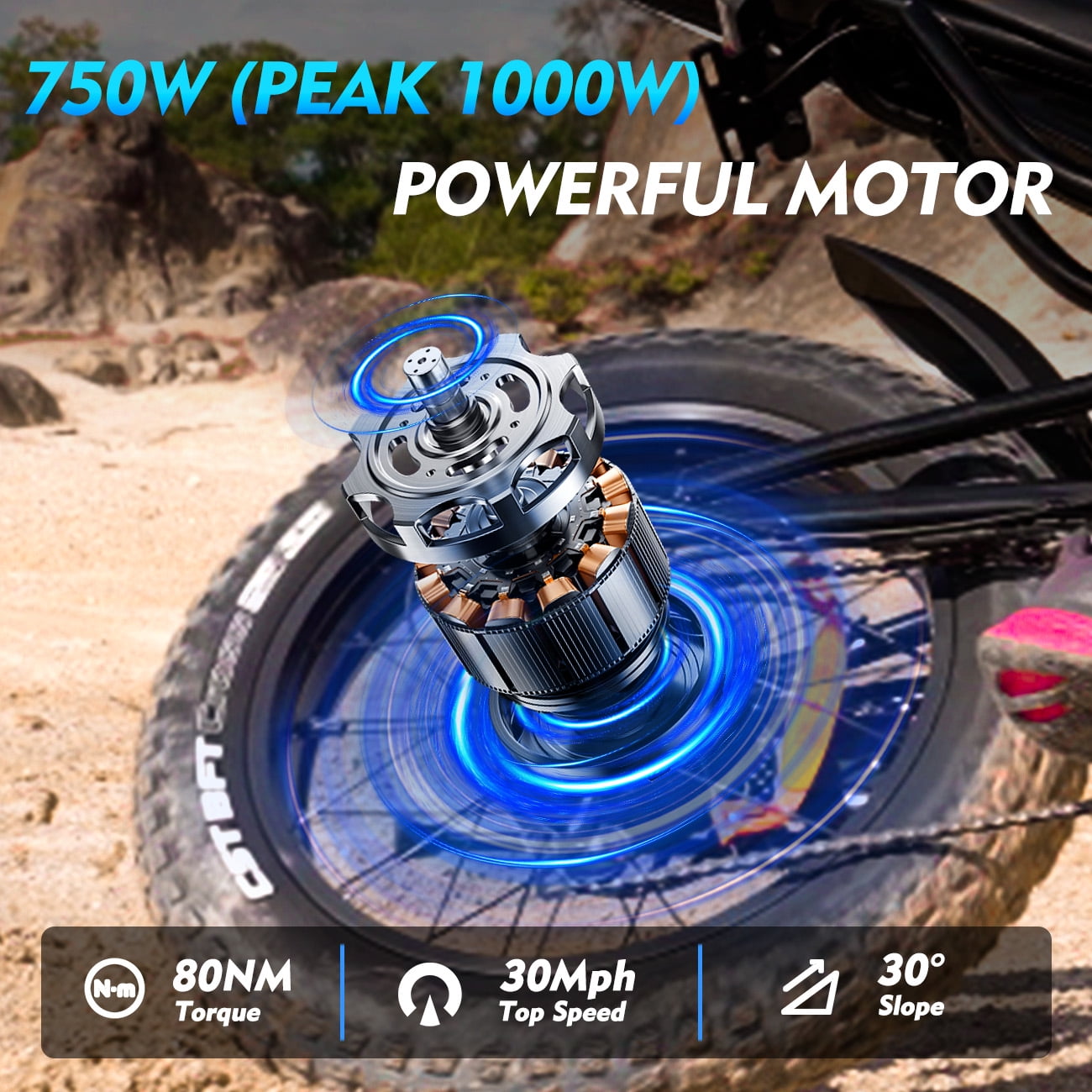 GugoIs 20" 4.0 Fat Tire Electric Bike for Adults, 1000W Peak Electric Dirt Bike, 48V 15.6Ah Battery E-Mountain Bicycle, Full Suspension, USB-A, off-road Ebike, UL2849