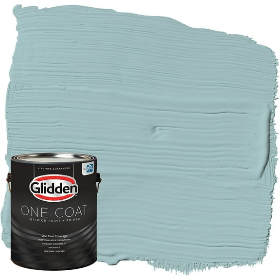 Glidden One Coat Interior Paint Primer Lazy River / Blue, Eggshell, 1 Gallon