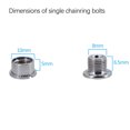thumbnail image 5 of DJC bike chainring bolts 5pcs with 2 wrenchs aluminum or steel single chainring double chainring black red blue golden grey, 5 of 6