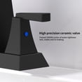 thumbnail image 2 of 2-Handle Bathroom Sink Faucet ‎   Matte Black 4 Inches Centerset Vanity Faucet, 2 of 6