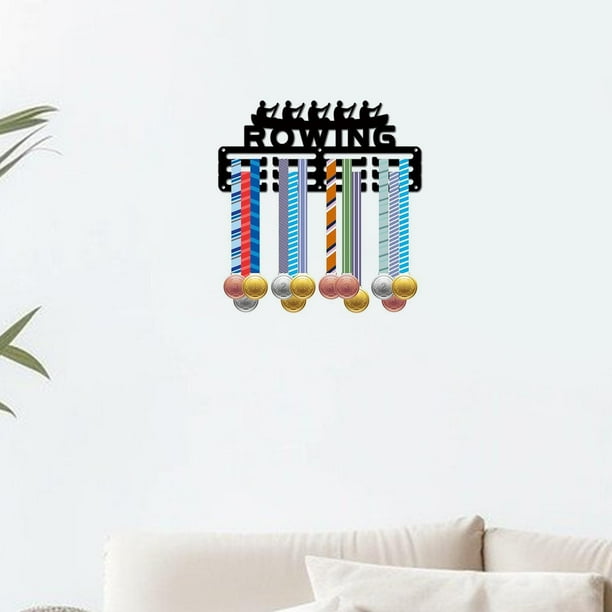 Colgador de exhibición de medallas de remo, estante de almacenamiento de medallas, soporte de exhibición de medallas de premio para corredor deportivo
