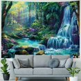 thumbnail image 4 of PRATYUS  Forest Tapestry Mushroom Flower Tapestry Galaxy Natural Waterfall Tapestry Colorful Floral Plants Wall Tapestry Fantasy Aesthetic Tapestry Wall Hanging for Home 40x60inch, 4 of 6