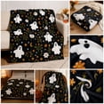 thumbnail image 5 of BingTong Plush Halloween Throw Blanket, Peaceful Ghosts Design, Black Cozy,G, 5 of 9
