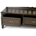 thumbnail image 3 of Trent Home Wood 42" Transitional Entryway Bench with Drawers in Mahogany Brown, 3 of 10