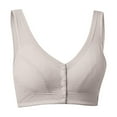 thumbnail image 6 of Amvlyk Front Closure Bras for Women Seamless Wireless Comfort Supportive Everyday Bras Wide Shoulder Straps Full Coverage Bras Convenient Snap Closing Bra Push Up Bras for Yoga Daily Workout Lounging, 6 of 7
