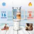 thumbnail image 4 of Golden Pattern 40 Oz Tumbler with Handle Lid and Straw Stainless Steel Double Walled Vacuum Insulated Cup Merry Christmas Gifts Tumbler for Women Men Friends Outdoor Indoor, 4 of 6