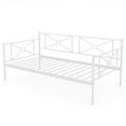 thumbnail image 2 of Costway Cadre de Lit de Jour en Métal, Base de Matelas Format Simple avec Tête de Lit à Lattes Métalliques, 2 of 10