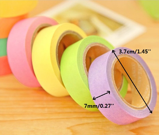 10Pcs DIY Paper Tapes Washi Tape Colorful Scrapbook Decorative Paper