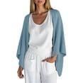 thumbnail image 4 of Cardigan Léger à Manches 3/4 pour Femmes avec Ouverture Frontale Ample, 4 of 4