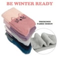 thumbnail image 3 of 5 Pack Women Fuzzy Socks Thick Soft Warm Winter Wool Fluffy Cozy Socks Casual Home Sleep Socks with a Gift Box, 3 of 6
