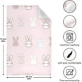 thumbnail image 3 of Kitchen Towels Cute Cartoon Bunny Pattern Cleaning Towel Absorbent Hand Towels Tea Towels for Home Restaurant Dish Clean 28" x 18", 4PCS Washcloth Gift, 3 of 7