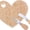 Bamboo Color, variant on Heart Cheese Board Solid Wood Mini Charcuterie Board, Valentines Day Party Supplies for Cheese Serving Appetizers Desserts with Cutter and Fork 8.26X7.08In