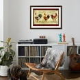 thumbnail image 4 of Art.com Three Roosters Art Print by Viv Eisner, Brown Frame Wall Art, 44" x 32", 4 of 5
