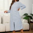 thumbnail image 6 of CAIXIA Plush Robes For Women Elegant Long Robe For Women Cozy Kimono Housecoat Soft Loungewear Home Comfort And Warmth, 6 of 8