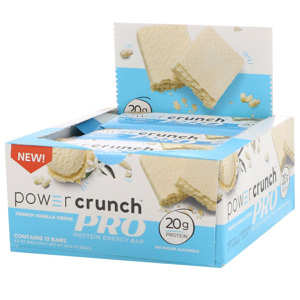 BNRG Power Crunch Protein Energy Bar, PRO, French Vanilla Créme, 12