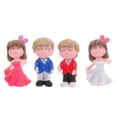 thumbnail image 3 of 2 pares de adorables adornos de plástico para tartas de escritorio de parejas para decoración de salpicadero, 3 of 6