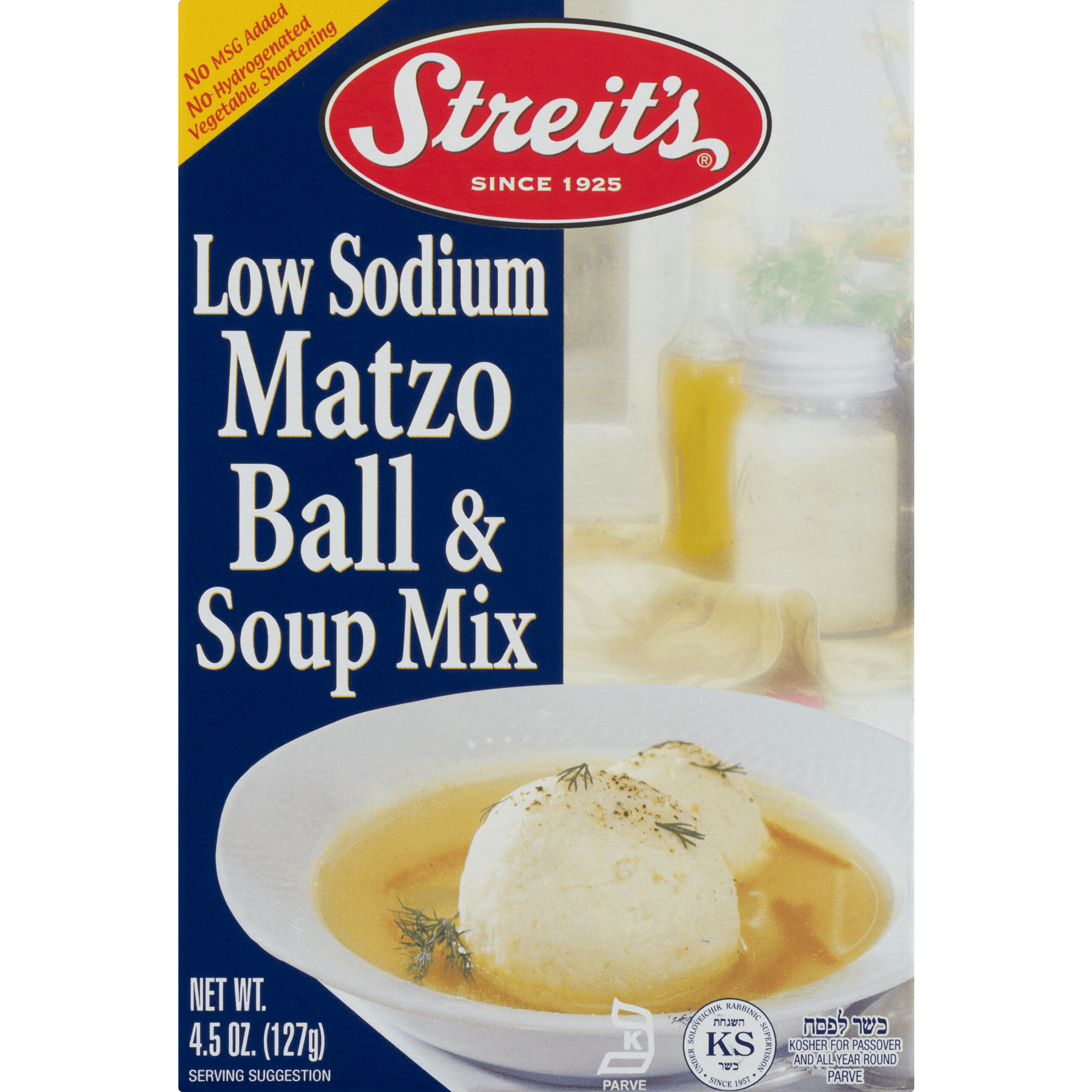 Streit's Matzo Ball & Soup Mix-Low Sodium KPY, Matzo Ball & Soup Mix-Low Sodium KPY 128g