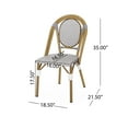 thumbnail image 3 of Christopher Knight Home Remi Outdoor French Cafe Style Chairs (Set of 2) by  Gray + White + Bamboo Print Finish, 3 of 5