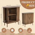 thumbnail image 2 of Small Sideboard Buffet Cabinet with Storage, Sliding Doors, 31" Wood Narrow Accent Storage Cabinet, Modern Buffet Table Coffee Bar Cabinet for Kitchen, Living Room (Walnut), 2 of 7