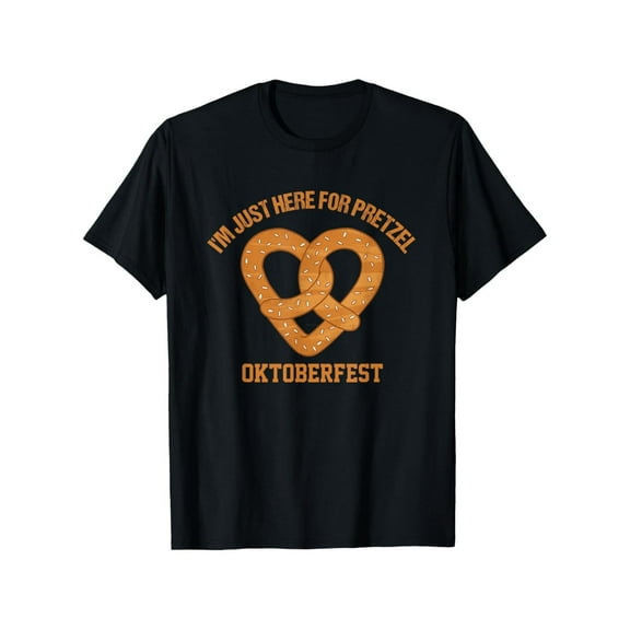 Men Beer Tee Black S-5XL Oktoberfest Pretzel Graphic Cotton Short Sleeve T-Shirt Top Casual Party