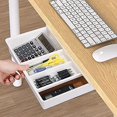 thumbnail image 5 of Under Desk Drawer, Desk Storage Drawer, Office Self Adhesive Drawer Organizer, Hidden Drawer Box White, 5 of 5