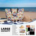 thumbnail image 6 of JUNZAN Snake Pattern Women's Large Beach Bag,Waterproof Sandproof Zipper Beach Tote Bag for Pool Gym Grocery Travel with Wet Pocket, 6 of 7