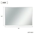 thumbnail image 7 of Aluminum Alloy Frame Wall Mirror Bathroom Mirror Rectangular Vanity Mirror for Bathroom Living Room Silver 38" x 26", 7 of 7