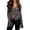 A-Grey167, variant on Female Leopard Print Tie Front Ruffled Bell Sleeve Cropped Blouse Night Out Party Shirt