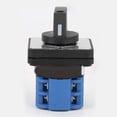 thumbnail image 3 of SHISUYAN 220V 20A 3 Position Rotary Select Power Switch Changeover Switch (Blue), 3 of 9
